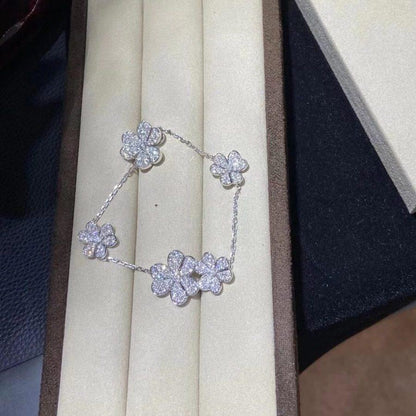 [⭐Hevara Jewelry]FRIVOLE SILVER 5 FLOWERS BRACELET