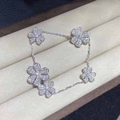 [⭐Hevara Jewelry]FRIVOLE SILVER 5 FLOWERS BRACELET