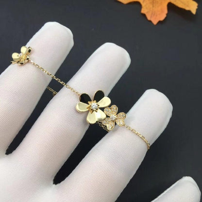 [⭐Hevara Jewelry]FRIVOLE GOLD 5 FLOWERS BRACELET