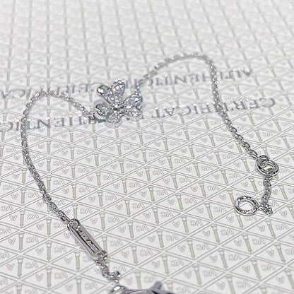 [⭐Hevara Jewelry]FRIVOLE SILVER FLOWER DIAMOND BRACELET