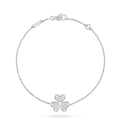 [⭐Hevara Jewelry]FRIVOLE SILVER FLOWER DIAMOND BRACELET