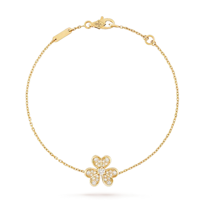 [⭐Hevara Jewelry]FRIVOLE GOLD FLOWER DIAMOND BRACELET