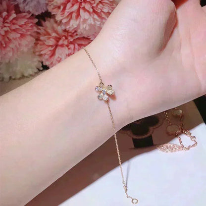 [⭐Hevara Jewelry]FRIVOLE GOLD FLOWER DIAMOND BRACELET