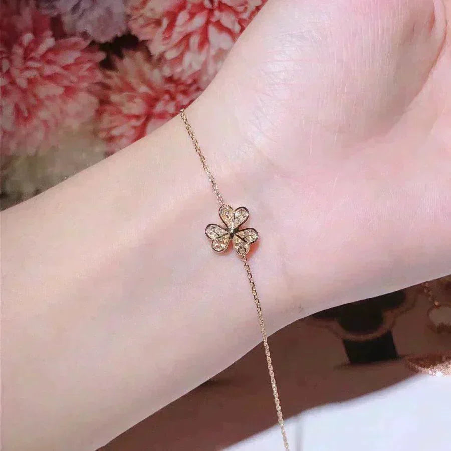 [⭐Hevara Jewelry]FRIVOLE GOLD FLOWER DIAMOND BRACELET