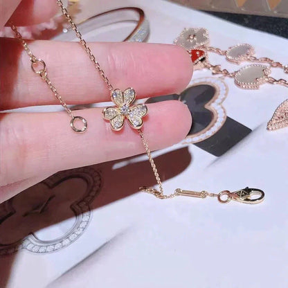 [⭐Hevara Jewelry]FRIVOLE GOLD FLOWER DIAMOND BRACELET