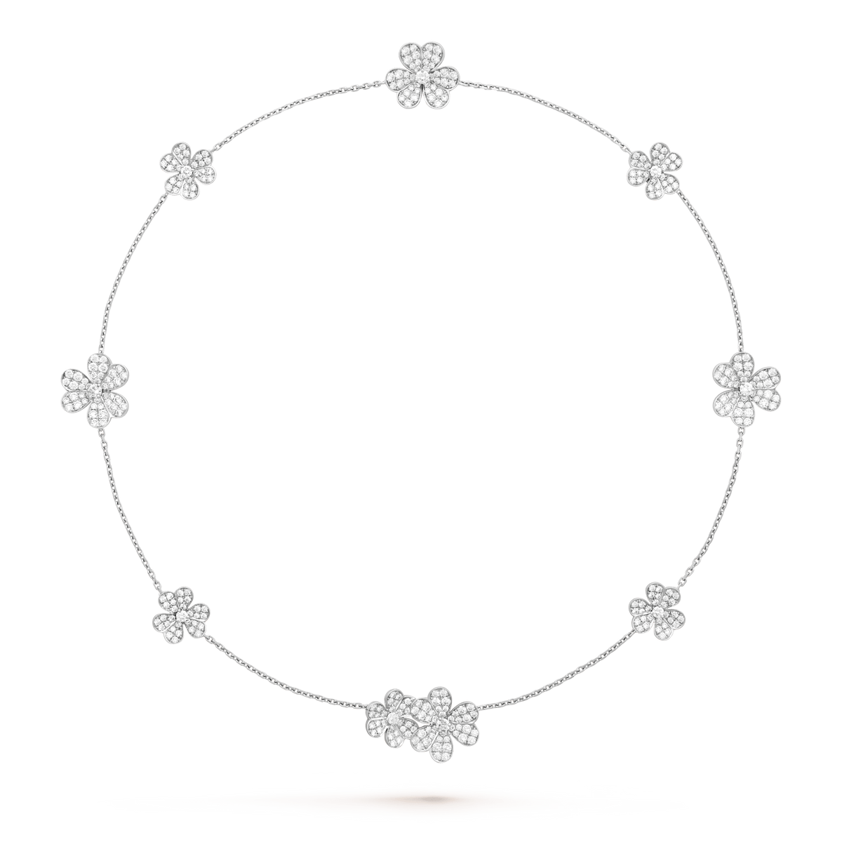 [⭐Hevara Jewelry]FRIVOLE SILVER 9 FLOWERS NECKLACE