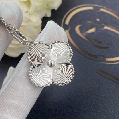 [⭐Hevara Jewelry]CLOVER 25MM SILVER BIG CLOVER NECKLACE