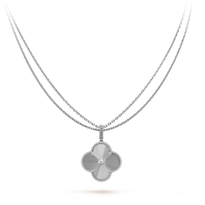 [⭐Hevara Jewelry]CLOVER 25MM SILVER BIG CLOVER NECKLACE