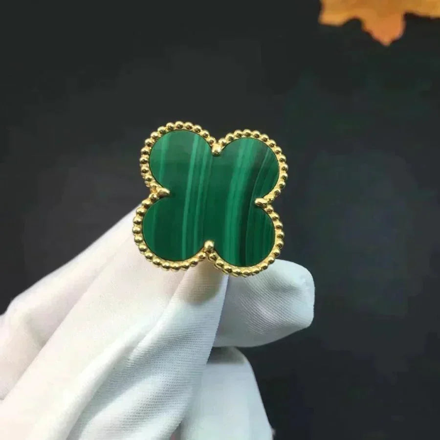 [⭐Hevara Jewelry]CLOVER MALACHITE RING