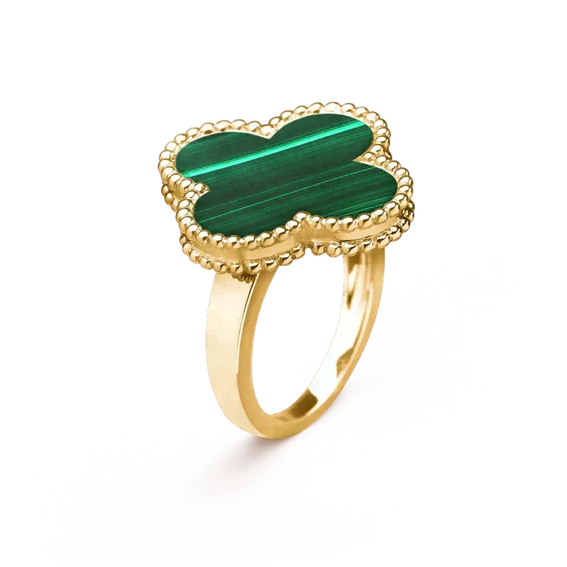 [⭐Hevara Jewelry]CLOVER MALACHITE RING