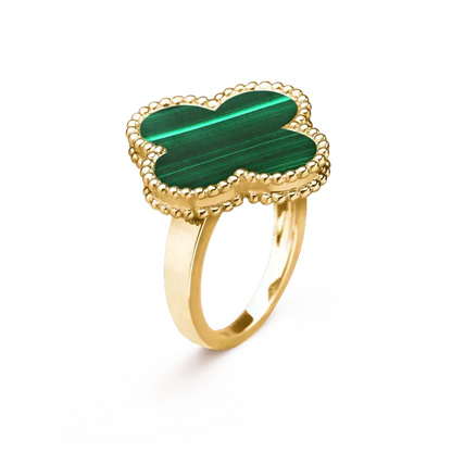 [⭐Hevara Jewelry]CLOVER MALACHITE RING