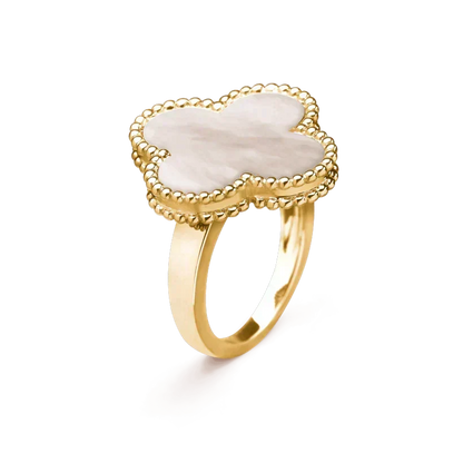 [⭐Hevara Jewelry]CLOVER WHITE MOP RING