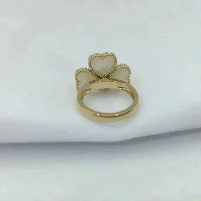 [⭐Hevara Jewelry]SWEET CLOVER WHITE MOP RING