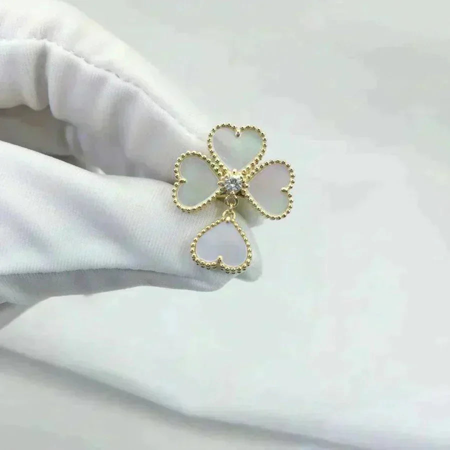 [⭐Hevara Jewelry]SWEET CLOVER WHITE MOP RING