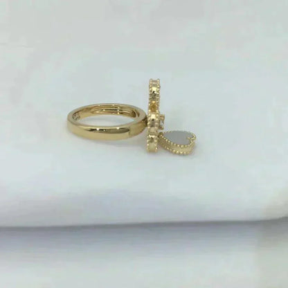 [⭐Hevara Jewelry]SWEET CLOVER WHITE MOP RING
