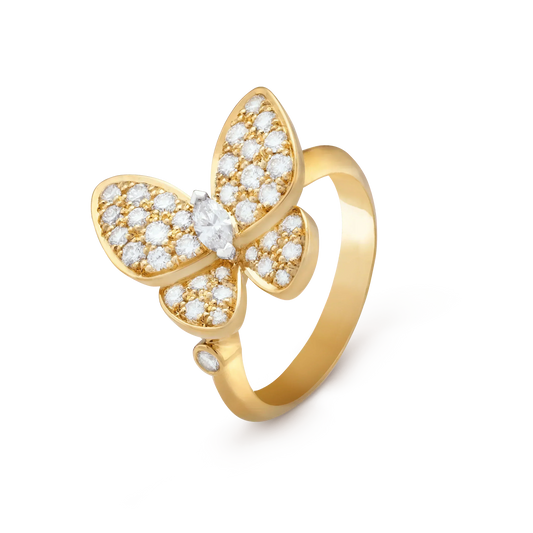 [⭐Hevara Jewelry]BUTTERFLY DIAMOND RING