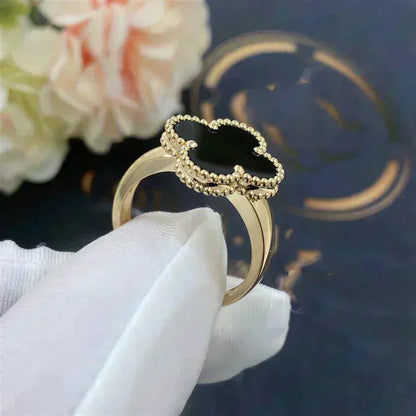 [⭐Hevara Jewelry]CLOVER ONYX RING