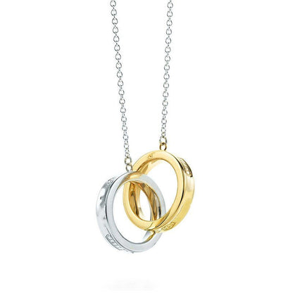 [Hevara Jewelry]INTERLOCKING CIRCLES PENDANT SMALL NECKLACE