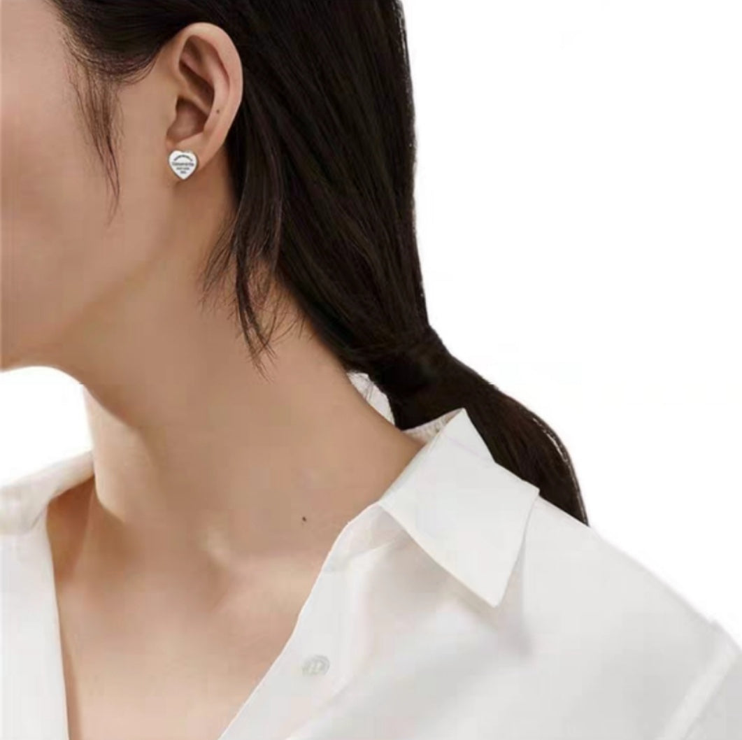 [Hevara Jewelry]RETURN TO TIF LOVE SILVER EARRINGS