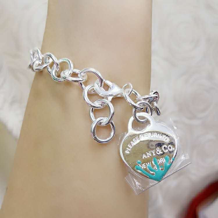 [Hevara Jewelry]LOVE HEART RETURN TO TIF SILVER BRACELET