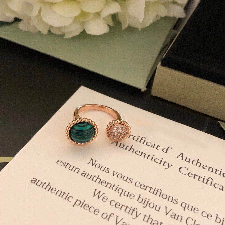 [⭐Hevara Jewelry]PERLEE COULEURS DIAMOND ROSE GOLD BETWEEN THE FINGER RING