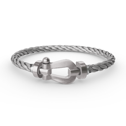 [⭐Hevara Jewelry]FORCE LARGE HORSESHOE NO DIAMOND BRACELET SILVER