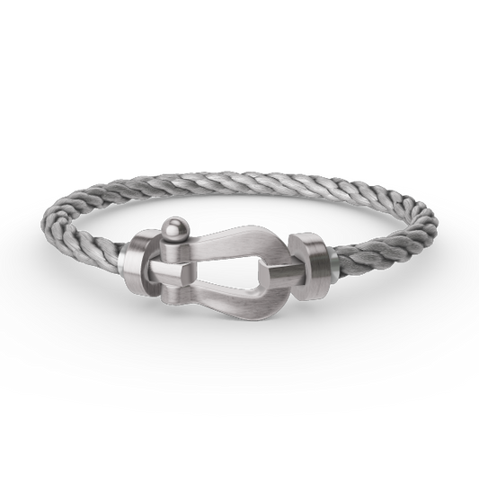 [⭐Hevara Jewelry]FORCE LARGE HORSESHOE NO DIAMOND BRACELET SILVER