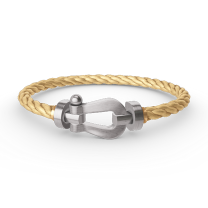 [⭐Hevara Jewelry]FORCE LARGE HORSESHOE NO DIAMOND BRACELET SILVER