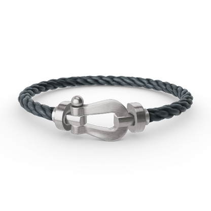 [⭐Hevara Jewelry]FORCE LARGE HORSESHOE NO DIAMOND BRACELET SILVER