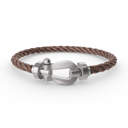 [⭐Hevara Jewelry]FORCE LARGE HORSESHOE NO DIAMOND BRACELET SILVER