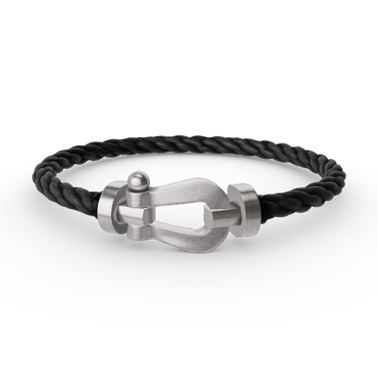 [⭐Hevara Jewelry]FORCE LARGE HORSESHOE NO DIAMOND BRACELET SILVER