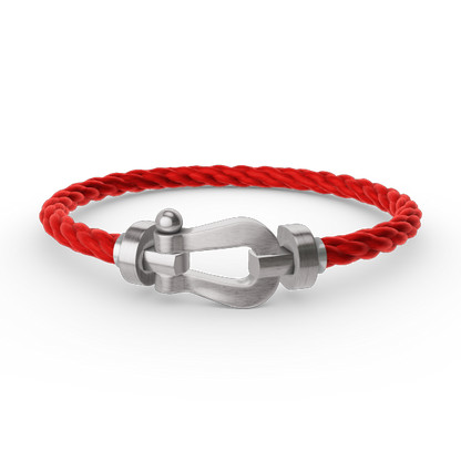 [⭐Hevara Jewelry]FORCE LARGE HORSESHOE NO DIAMOND BRACELET SILVER