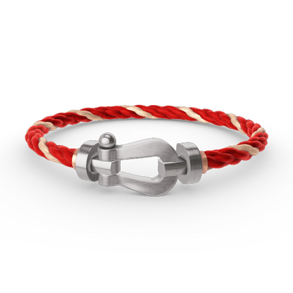 [⭐Hevara Jewelry]FORCE LARGE HORSESHOE NO DIAMOND BRACELET SILVER