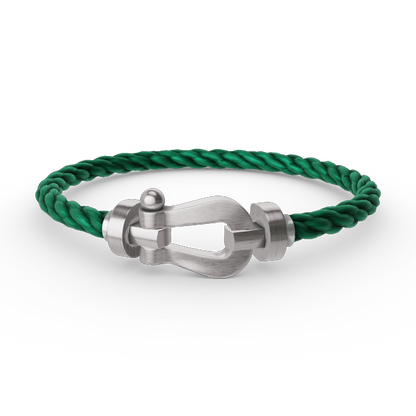 [⭐Hevara Jewelry]FORCE LARGE HORSESHOE NO DIAMOND BRACELET SILVER