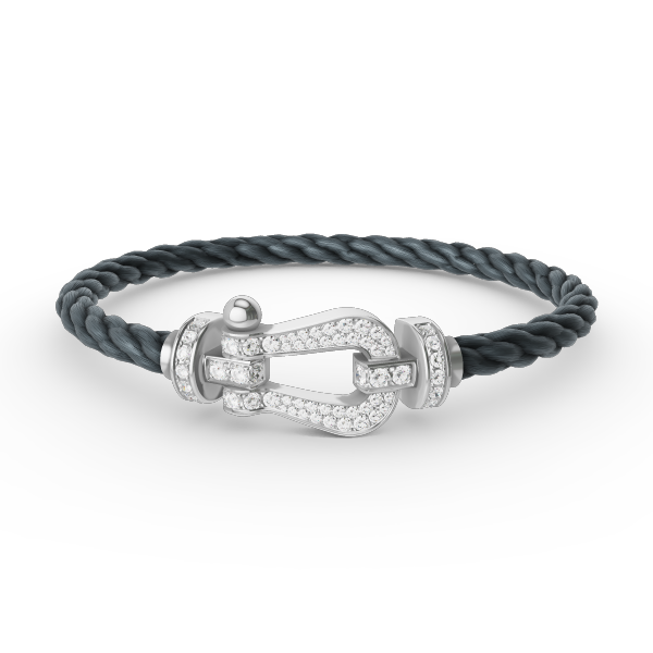 [⭐Hevara Jewelry]FORCE LARGE HORSESHOE FULL DIAMOND BRACELET SILVER