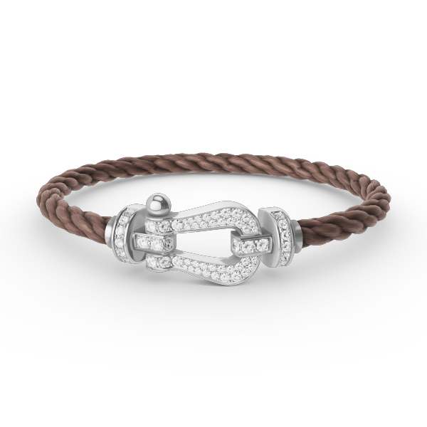 [⭐Hevara Jewelry]FORCE LARGE HORSESHOE FULL DIAMOND BRACELET SILVER