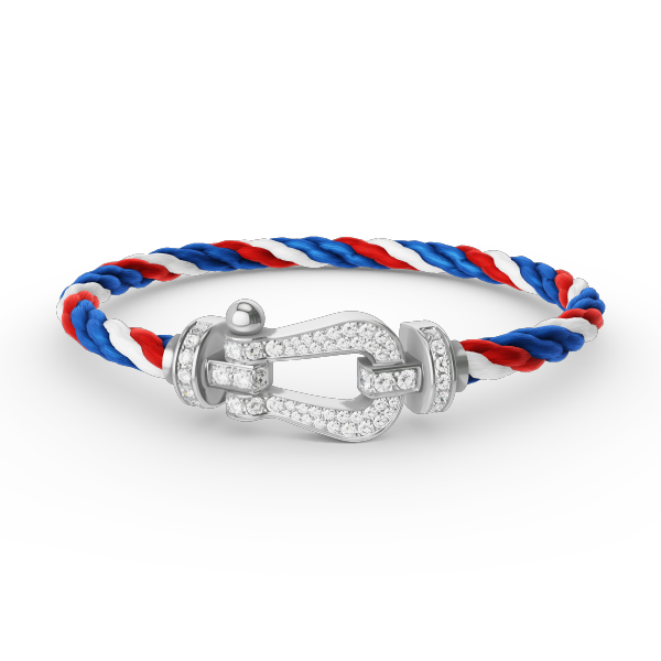 [⭐Hevara Jewelry]FORCE LARGE HORSESHOE FULL DIAMOND BRACELET SILVER