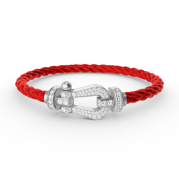 [⭐Hevara Jewelry]FORCE LARGE HORSESHOE FULL DIAMOND BRACELET SILVER