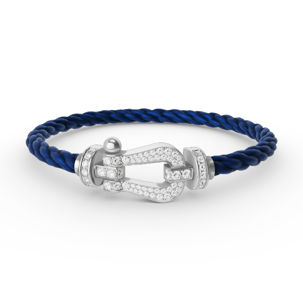 [⭐Hevara Jewelry]FORCE LARGE HORSESHOE FULL DIAMOND BRACELET SILVER