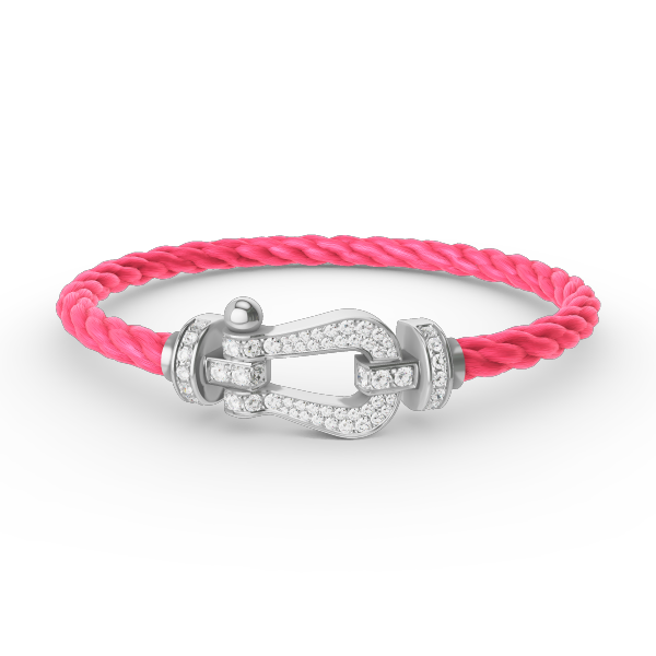 [⭐Hevara Jewelry]FORCE LARGE HORSESHOE FULL DIAMOND BRACELET SILVER