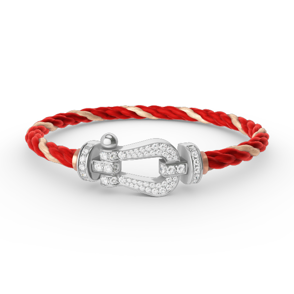 [⭐Hevara Jewelry]FORCE LARGE HORSESHOE FULL DIAMOND BRACELET SILVER