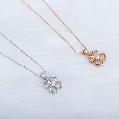 [⭐Hevara Jewelry]FIOREVER NECKLACE DIAMOND CENTER