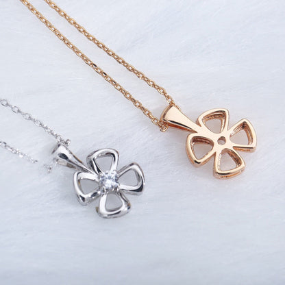 [⭐Hevara Jewelry]FIOREVER NECKLACE DIAMOND CENTER