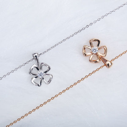 [⭐Hevara Jewelry]FIOREVER NECKLACE DIAMOND CENTER