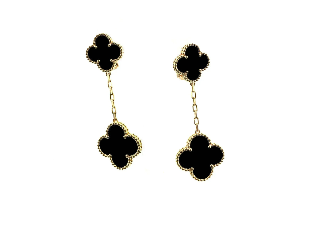 [⭐Hevara Jewelry]CLOVER 2 MOTIFS  EARRINGS (MULTIPLE CHOICESC