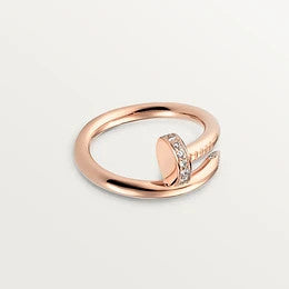 [⭐Hevara Jewelry]JUSTE RING 2.65MM PINK GOLD DIAMOND