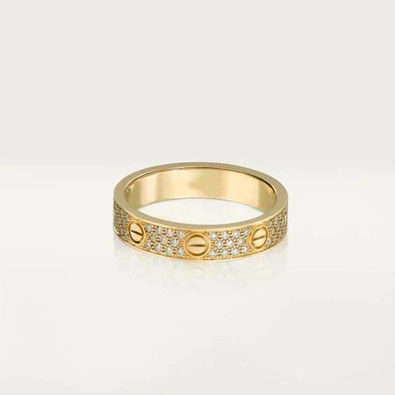 [⭐Hevara Jewelry]LOVE RING 3.6MM DIAMOND PAVED