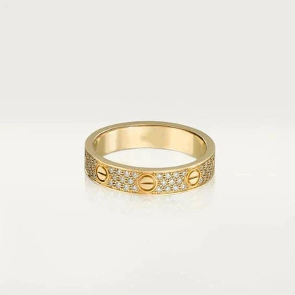 [⭐Hevara Jewelry]LOVE RING 3.6MM DIAMOND PAVED