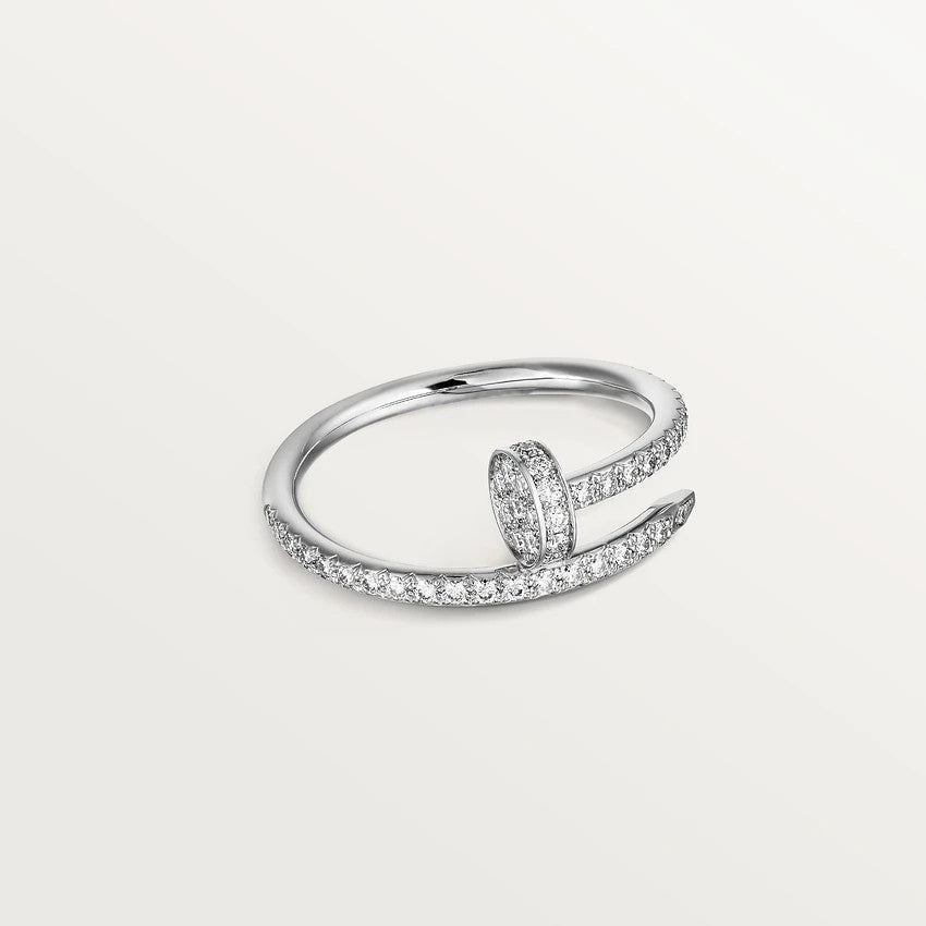 [⭐Hevara Jewelry]JUSTE RING 1.8MM SILVER DIAMONDS