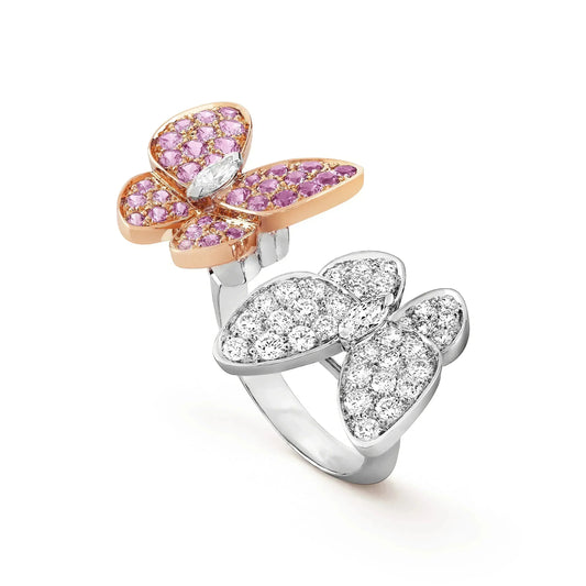 [⭐Hevara Jewelry]TWIN BUTTERFLY DIAMOND RING